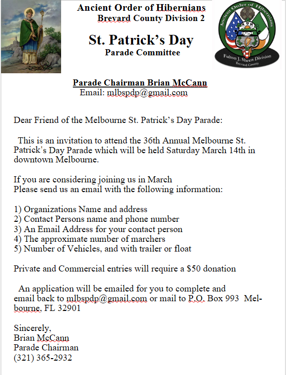 36th Annual Melbourne St. Patricks Day Parade