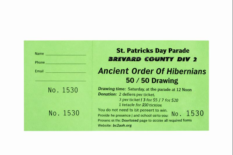 🍀 50 50 Drawing at the Parade